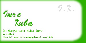 imre kuba business card